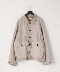 【KANEMASA PHIL.（カネマサ フィル）】 36G Fine Sweat Work Jacket -BEIGE KHAKI PIGMENT