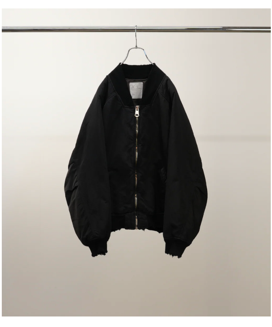 ANCELLM（アンセルム）】FADED BOMBER JACKET -BLACK | ta