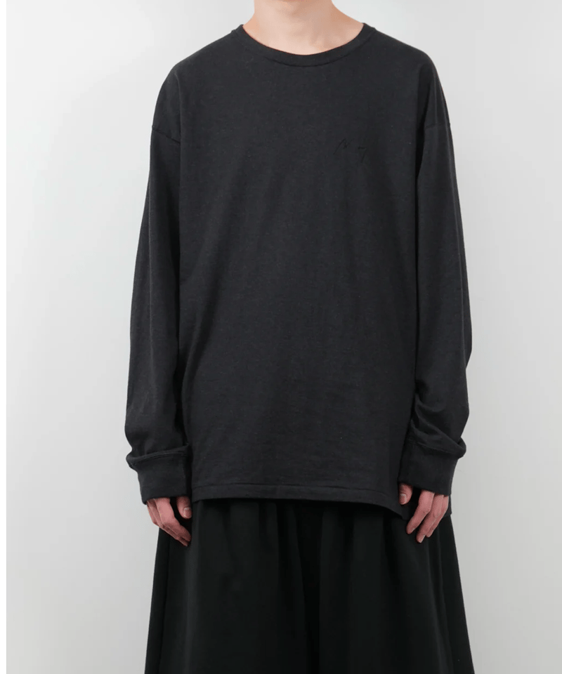 トップス ANCELLM UNEVENNESS LS T-SHIRT size1 ANCELLM(アンセルム)】UNEVENNESS LS T-SHIRT -HEATHER