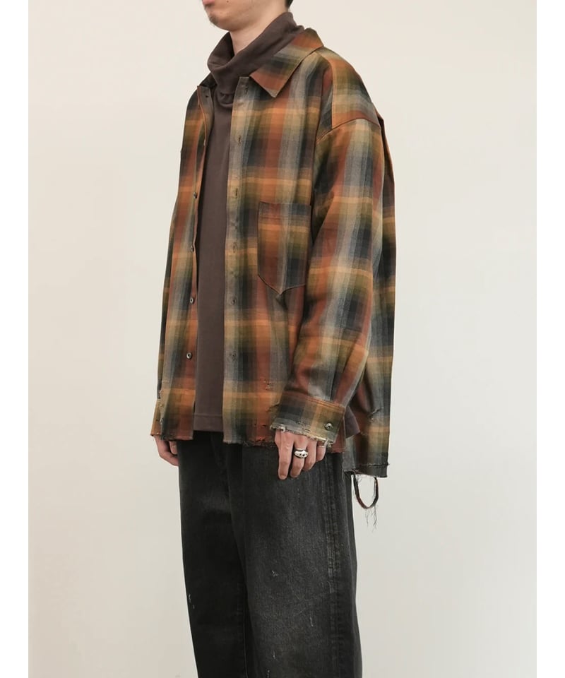 ANCELLM(アンセルム)】R/C CHECK CRASH LS SHIRT – RED/ ANCELLM(アンセルム)】R/C CHECK CRASH LS SHIRT – RED/
