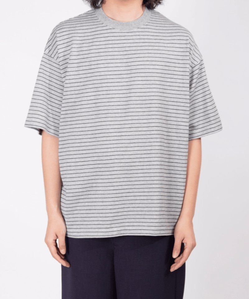 EVCON（エビコン）】BORDER WIDE S/S T-SHIRT -GRAY | ta