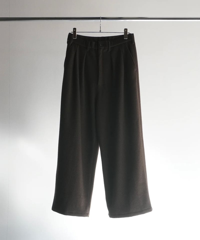ANCELLM（アンセルム） WOOL DAMAGE WIDE SLACKS （CHARCOAL） s.t.c 