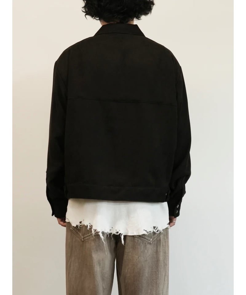 ANCELLM(アンセルム)】VEGAN SUEDE SHIRT JACKET -BLACK ANCELLM(アンセルム)】VEGAN SUEDE SHIRT JACKET -BLACK