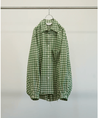ANCELLM(アンセルム)】C/R CHECK OVER SHIRT -GREEN | t ANCELLM(アンセルム)】C/R CHECK OVER SHIRT -GREEN | t