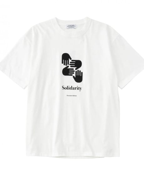 【POET MEETS DUBWISE（ポエトミーツダブワイズ） 】SOLIDARITY T-Shirt −WHITE