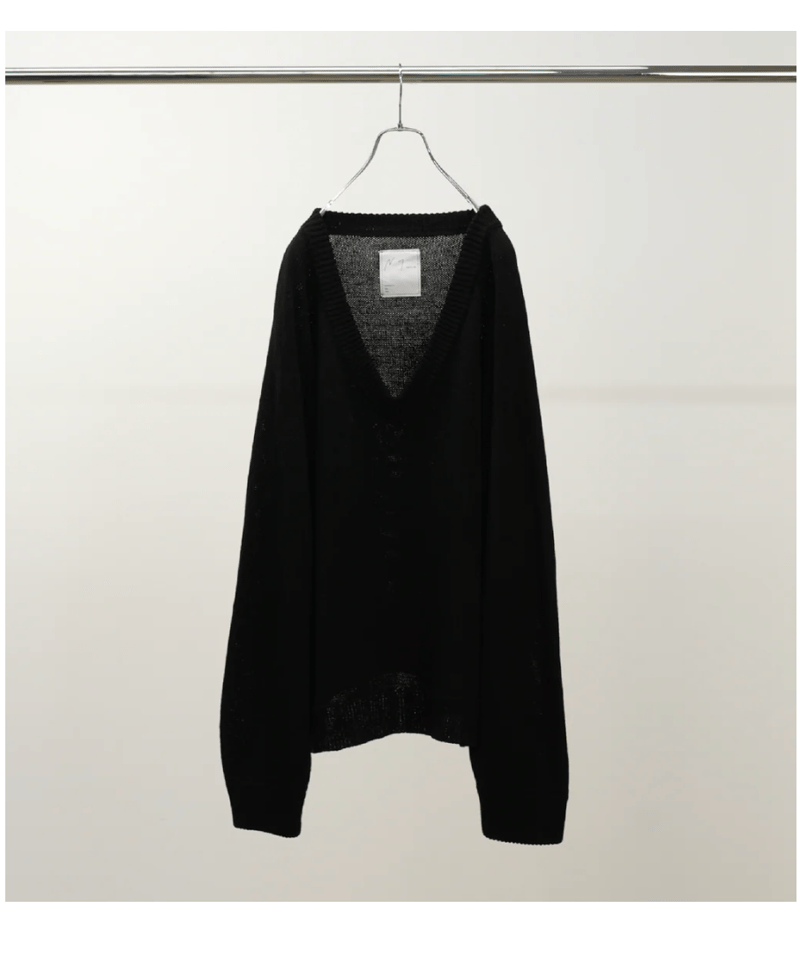 ANCELLM（アンセルム）】UV NECK KNIT - BLACK | tadayoi