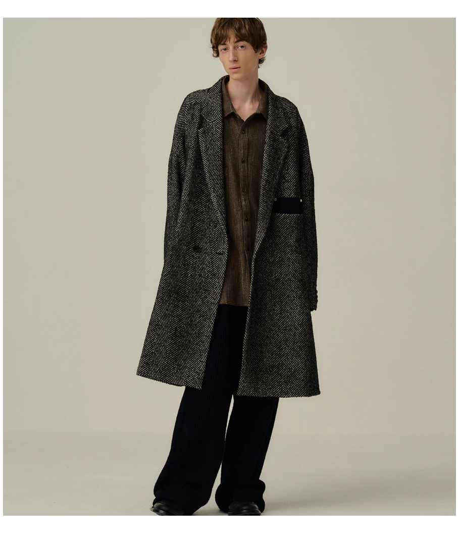 ジャケット・アウター 25aw ANCELLM SEMI-DOUBLE CHESTER COAT ANCELLM（アンセルム）】SEMI-DOUBLE CHESTER COAT -WHITE