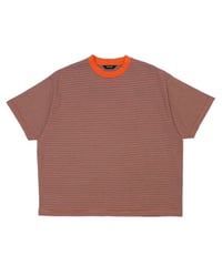 【EVCON（エビコン）】MERCERIZATION BORDER WIDE S/S TEE -ORANGE