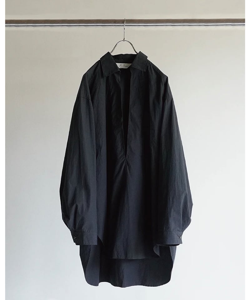 ANCELLM（アンセルム）】SKIPPER LONG LS SHIRT−CHARCOAL 