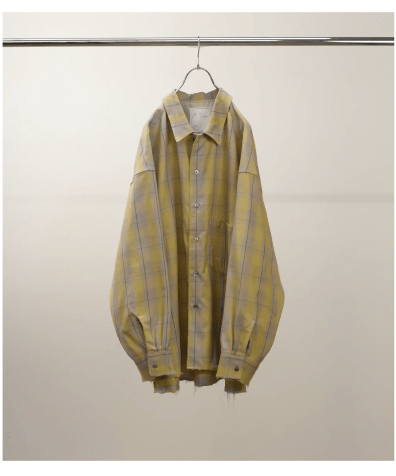 ANCELLM C/R CHECK SHIRT(YELLOW)サイズ0 ANCELLM（アンセルム）】C/R CHECK SHIRT -YELLOW | tadayoi