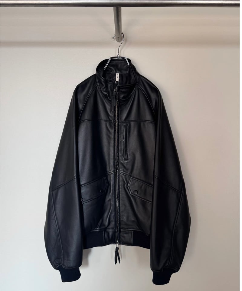 CCU シープスキンレザージャケット CCU SWING TOP JACKET/SHEEP SKIN - BLACK - PURAS