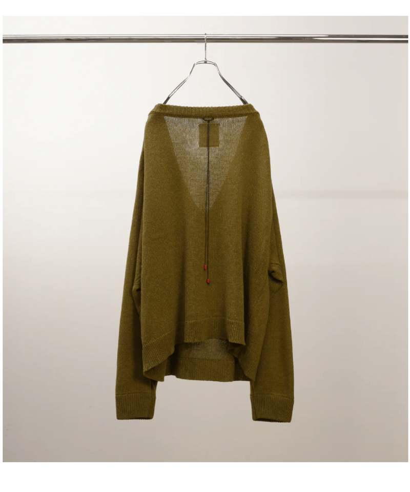 トップス ancellm 25aw uv neck knit lime 1 2025AW】 ANCELLM (アンセルム) 