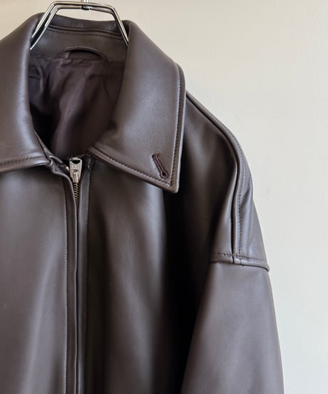 【YOKO SAKAMOTO（ヨーコサカモト）】ZIP BLOUSON -BROWN（ HIMALAYAN SHEEP）