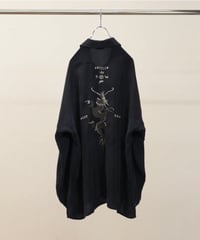【ANCELLM（アンセルム）】EMBROIDERED SOUVENIR SHIRT -NAVY