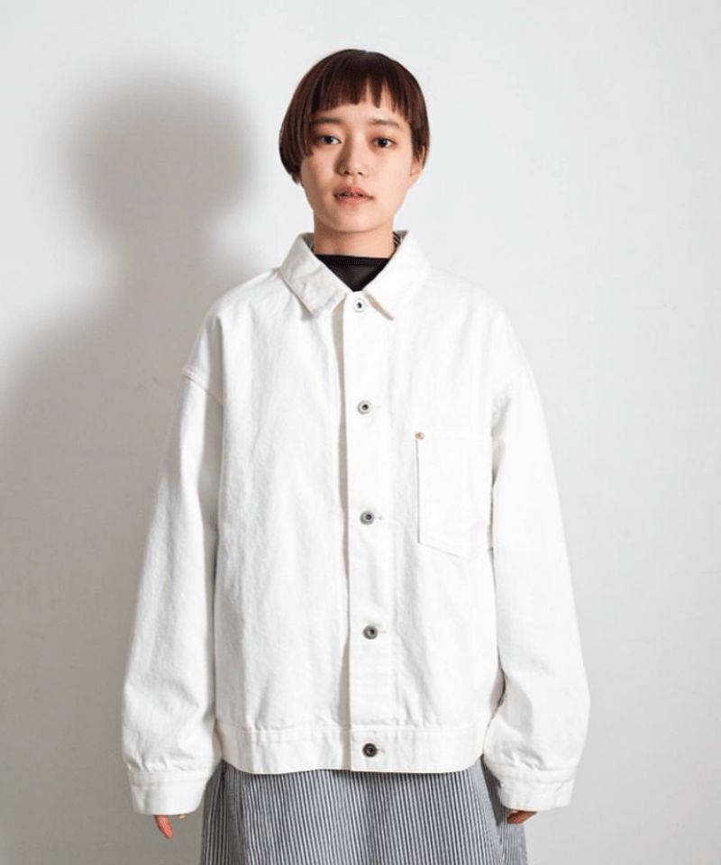 YOKO SAKAMOTO / DENIM JACKET  WHITE    tadayoi