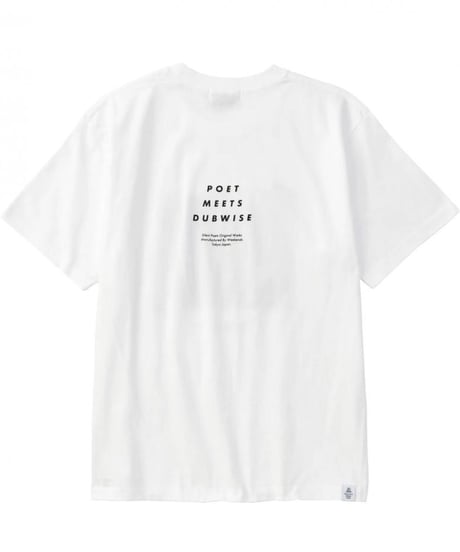 【POET MEETS DUBWISE（ポエトミーツダブワイズ） 】TWO DOGS T-shirt　-WHITE