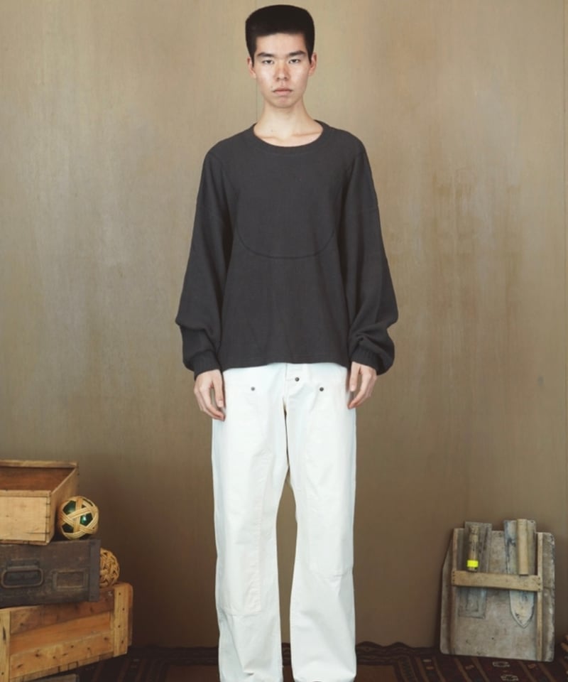 refomed / AZEAMI THERMAL TEE -CHARCOAL- | tadayoi
