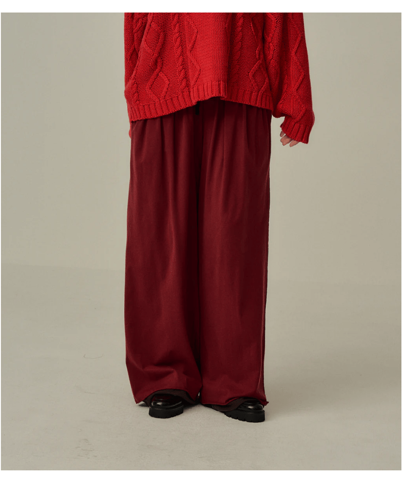 パンツ ANCELLM DRAPE WIDE EASY CUT SLACKS ANCELLM（アンセルム）】DRAPE WIDE EASY CUT SLACKS -BLA