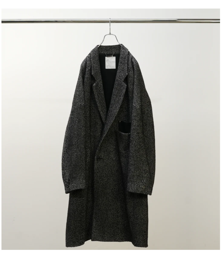 ANCELLM（アンセルム）】SEMI-DOUBLE CHESTER COAT -WHITE