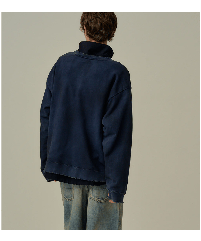 ANCELLM（アンセルム）】BRIDGE SWEAT SHIRT -NAVY | tadayoi