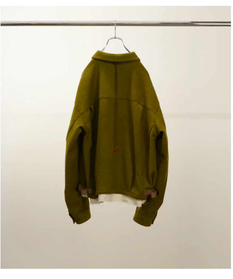 ANCELLM（アンセルム）】SHRINK WOOL LAYERING JACKET -OL