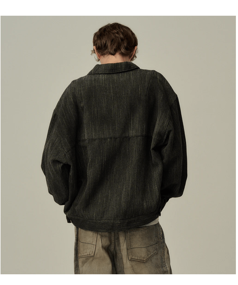 Ancellm アンセルム ウールワークシャツブルゾン ANCELLM（アンセルム）】MELANGE WOOL WORK SHIRT BLOUSON