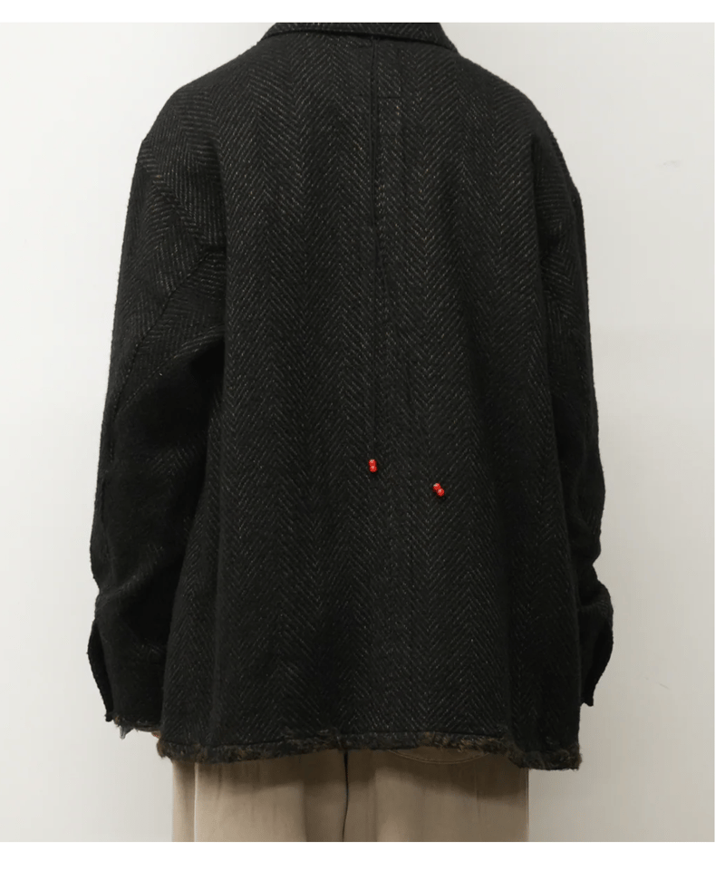 ANCELLM（アンセルム）】DAMAGE WOOL HERRINGBONE COVER A