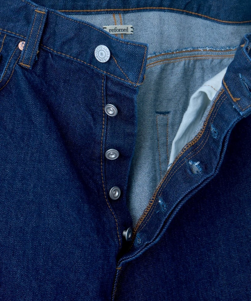 refomed（リフォメッド）】 FRESH MAN DENIM WIDE PANTS by