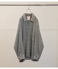 【ANCELLM（アンセルム）】AGING RAYON CHECK SHIRT -BLUE