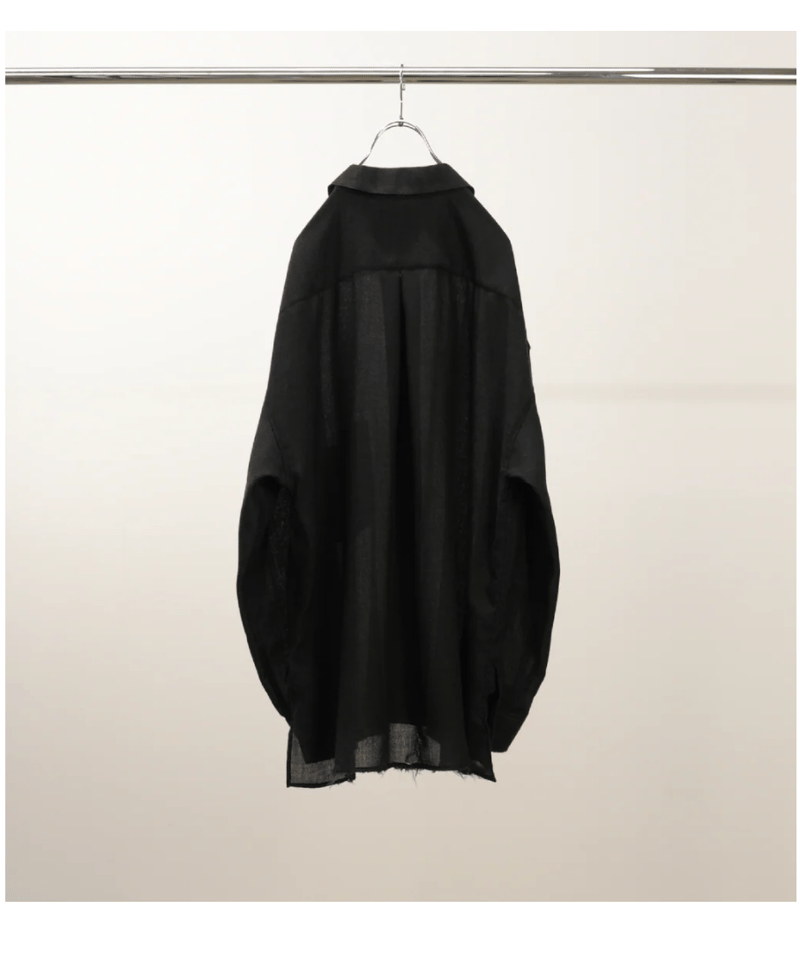 ANCELLM（アンセルム）】WOOL KERSEY SHIRT -BLACK | tadayoi