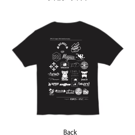 3PCS 5th Anniversary T-SHIRT　Designed by Rad Customs【レギュラー】