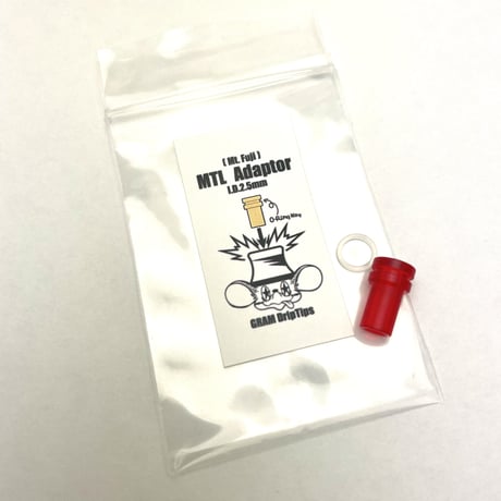 MTL Adaptor【クリアレッド】  by GRAM DripTips