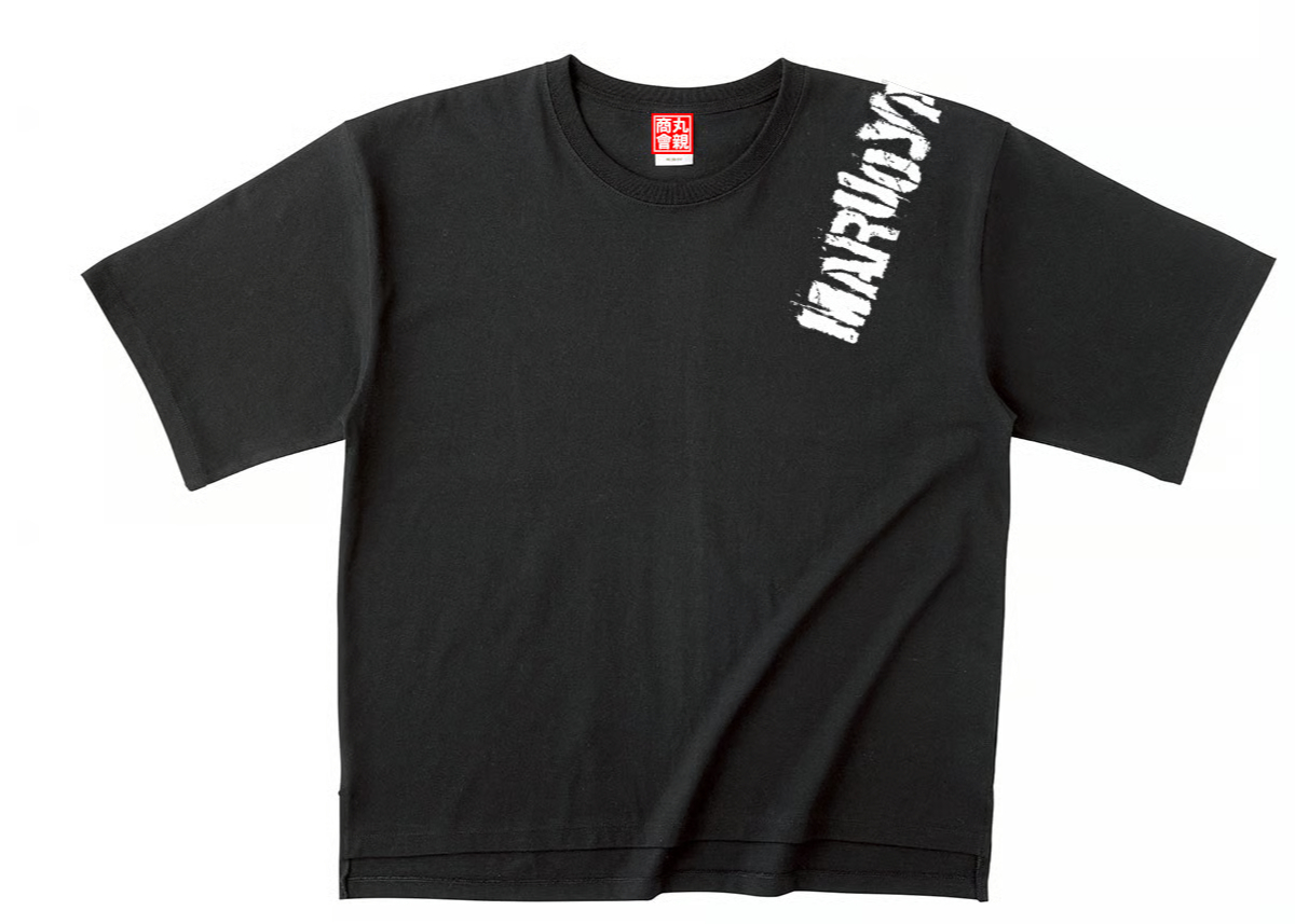 ｼｮﾙﾀﾞｰﾌﾟﾘﾝﾄビッグTシャツ/ブラック | 丸親商會