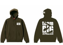 teamBIGプルオーバーパーカー（裏起毛）/オリーブ（ホワイトプリント）
