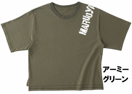 ｼｮﾙﾀﾞｰﾌﾟﾘﾝﾄビッグTシャツ/レディース/ワンサイズM