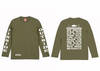 WEEDロンT/ライトオリーブ（ホワイトプリント）