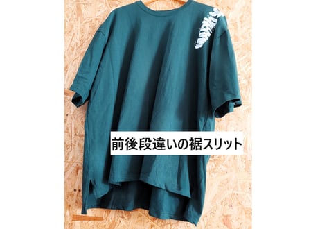ｼｮﾙﾀﾞｰﾌﾟﾘﾝﾄビッグTシャツ/グリーン