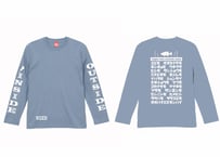 WEEDロンT/アシッドブルー（ホワイトプリント）