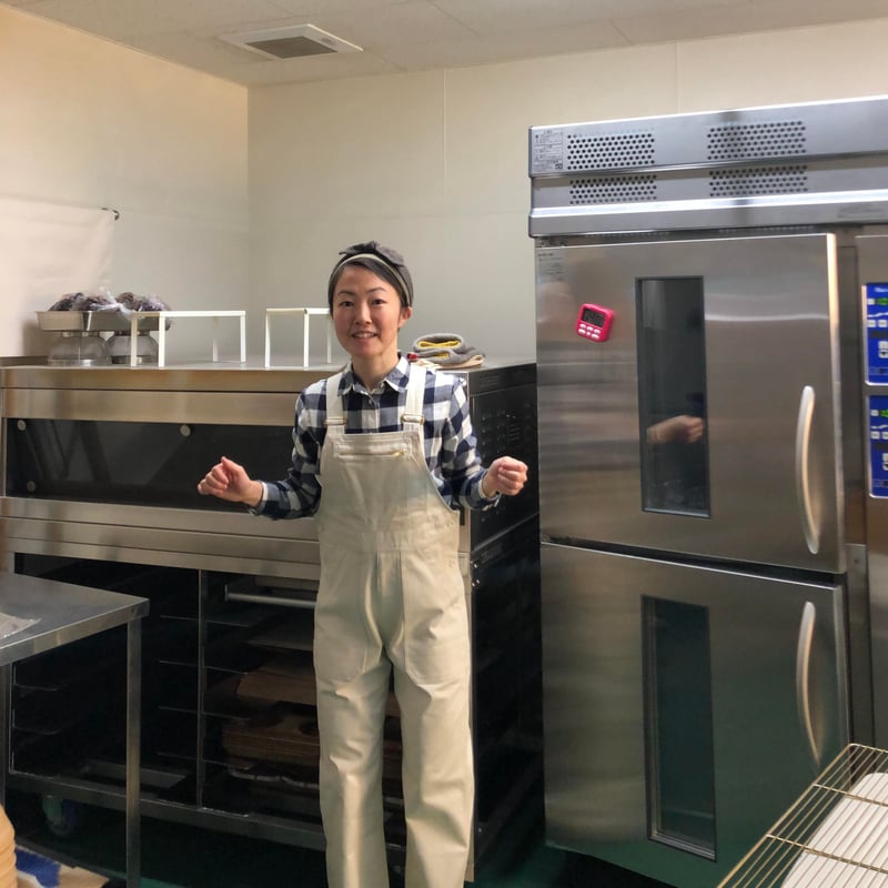 農夫とパン職人のオーバーオール ネイビー、オフホワイト Sサイズ各1点