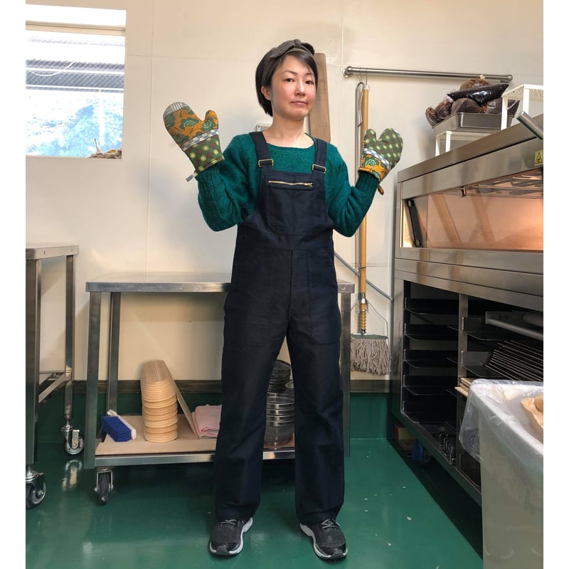 農夫とパン職人のオーバーオール ネイビー、オフホワイト Sサイズ各1点