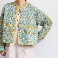 INDIAN COTTON STAND COLLAR QUILTING JACKET