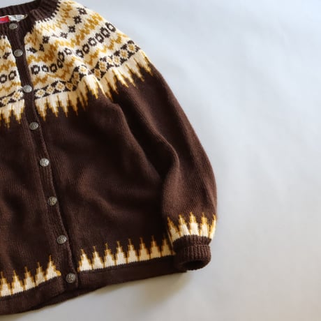 VINTAGE NORDIC HAND KNIT WOOL CARDIGAN