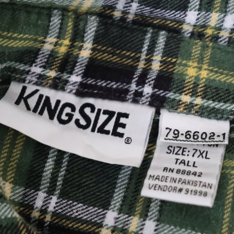 7XL SUPER BIG COTTON FLANNEL SHIRT