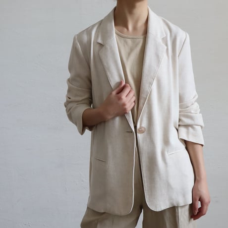 MIX FABRIC SUMMER TAILORED JKT