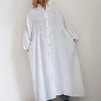 EURO SHEER LINEM SHIRT DRESS