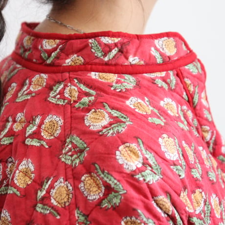 INDIAN COTTON STAND COLLAR QUILTING JACKET