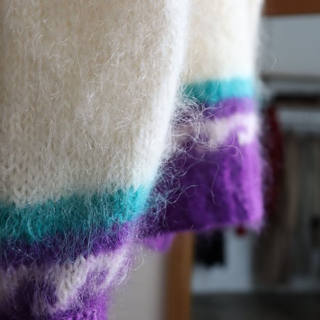 MOHAIR WOOL NORDIC KNIT SWEATER