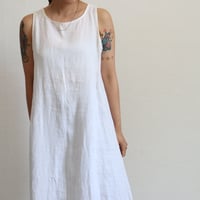 EURO LINEN SLEEVELESS LONG DRESS