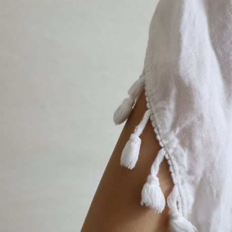 EURO FRINGE WIDE LINEN SHIRT