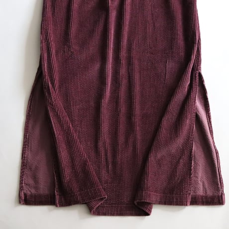 SLEEVELESS WIDE WALE CORDUROY DRESS